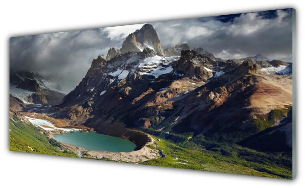 Obraz na akrylátovom skle Hora záliv krajina 125x50 cm
