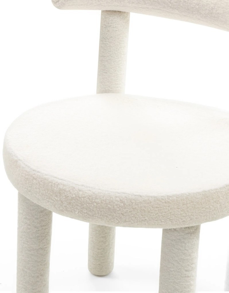 Jedálenská stolička PEDRO bouclé ecru