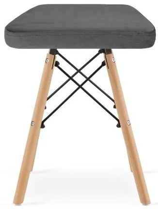 Bestent Taburetka Grey Velvet