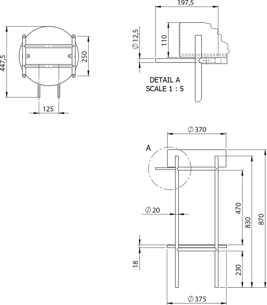 Sapho Sapho, PUNO podstavec s umývadlom 375x870x448xmm, zlatá mat, SKA380-5-01