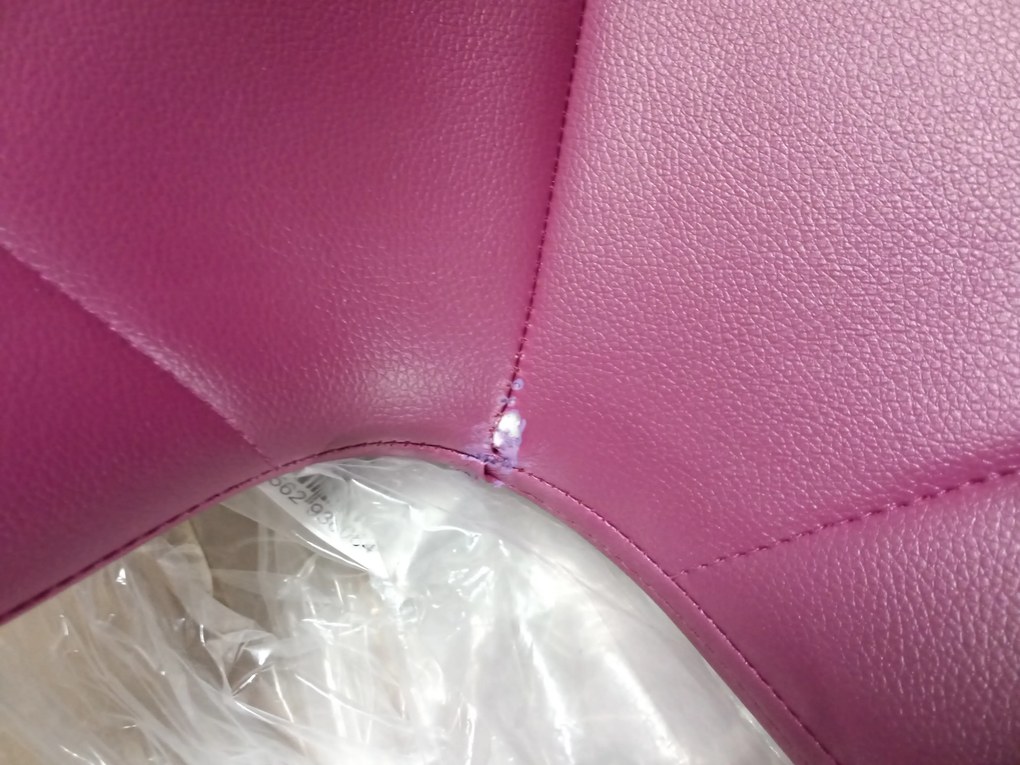 AKCIA Vínová kancelárska stolička AVOLA z eko kože II. akosť