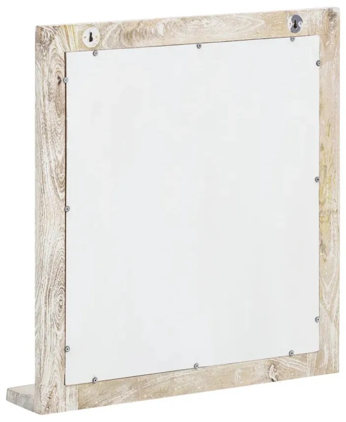 furniture-nabytek.cz - Masivní koupelnové zrcadlo Bitna z mangového dřeva, lakované, přírodní – 65×15×70 cm
