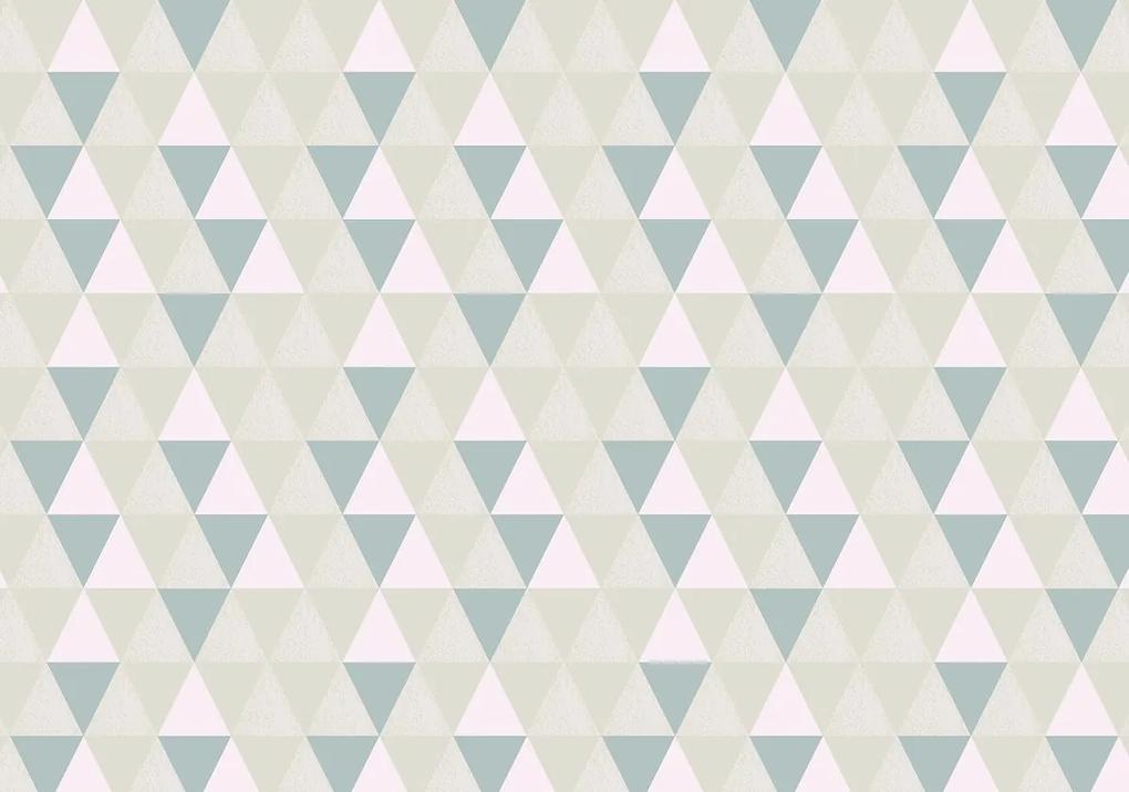 Fototapeta - Šedé trojuholníky (254x184 cm)