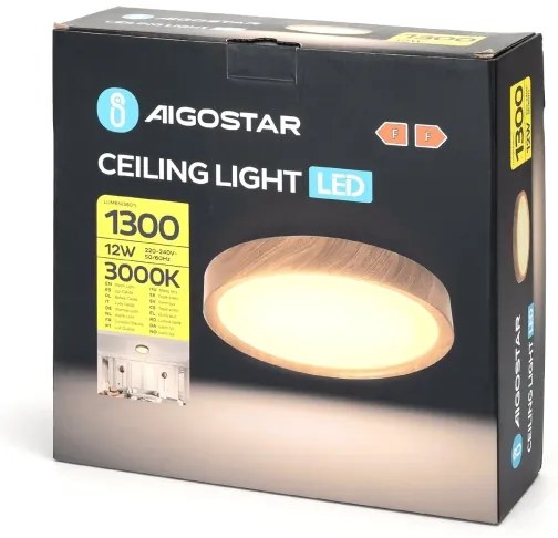 Aigostar - LED Stropné svietidlo LED/12W/230V 3000K pr. 26,3 cm