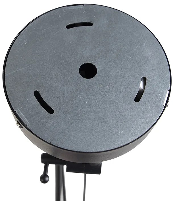 Závesné svietidlo čierne s modrými a zlatými zamatovými tienidlami 35 cm 2-svetlo - Blitz