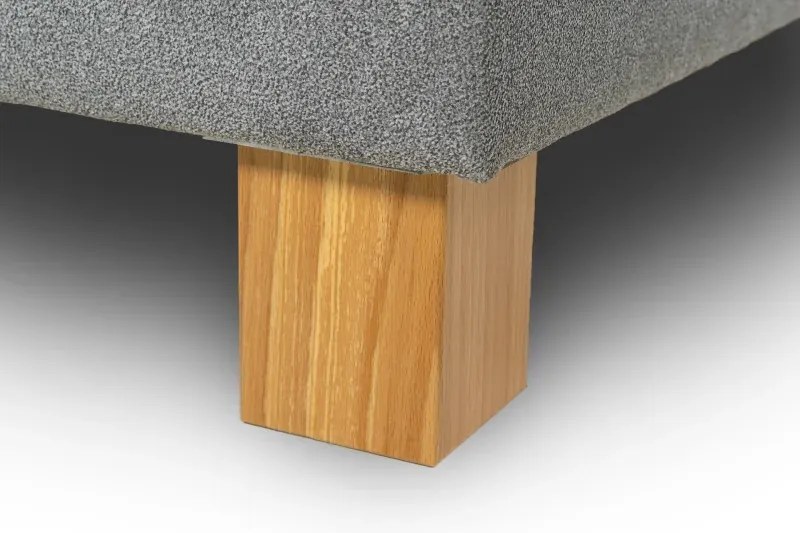 Posteľ Leo s čelami, 200x90, Ľavá, sivá (a55, 90cm, deska/ella, noha e)