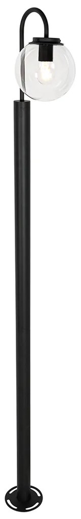 Moderná lampa čierna s plastom 200 cm IP44 - Sfera