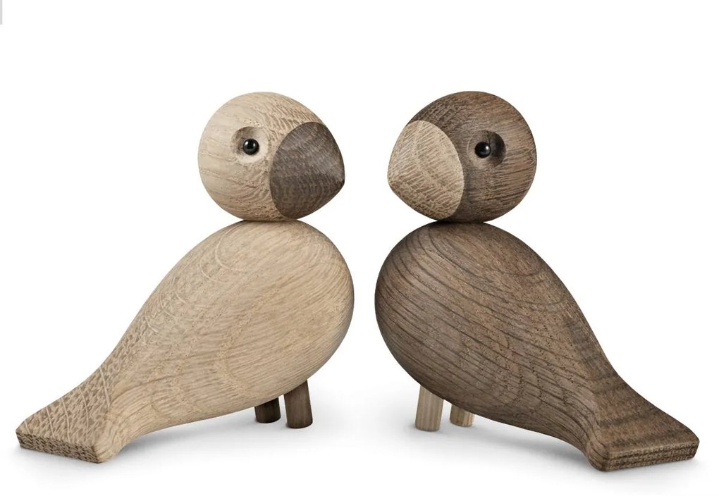 Kay Bojesen Drevené vtáčiky Lovebirds Oak Wood - set 2 ks