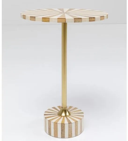 Domero Cirque príručný stolík biely Ø40 cm