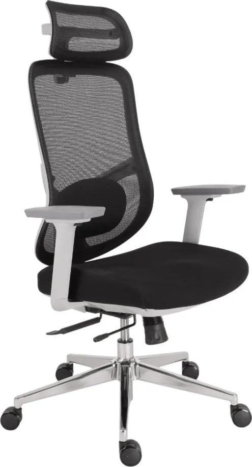 Kancelárska ergonomická stolička Neoseat ALLY WHITE — čierna / biela, nosnosť 150 kg