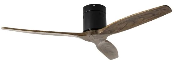 ZEVENTI - Stropný ventilátor SPELLO Wi-Fi Tuya čierna/dub + diaľkový ovládač