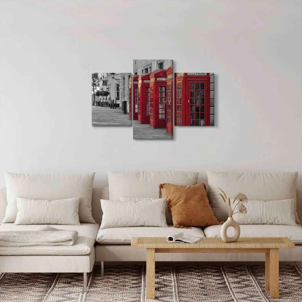 Obraz - Londýnske telefónne búdky (90x60 cm)
