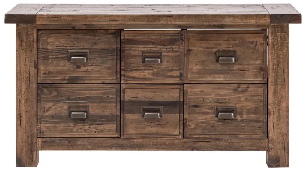 furniture-nabytek.cz - Masivní skříňka pod umyvadlo Cancún z recyklované borovice, lakovaná, hnědá
