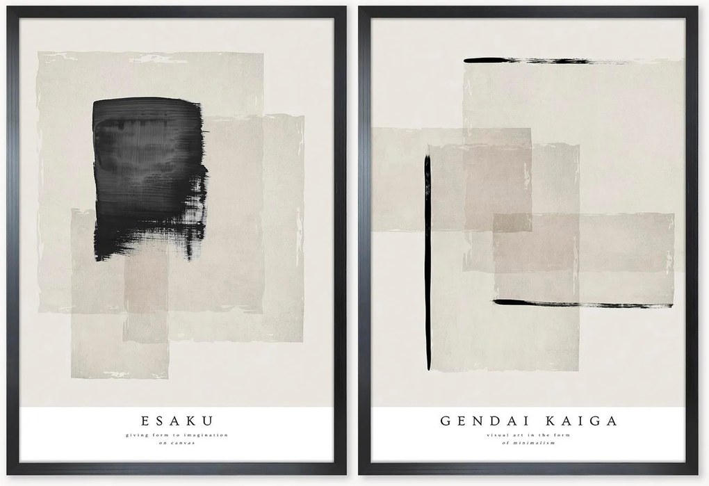 Nástenné dekorácie v ráme Ars Longa, 2 ks