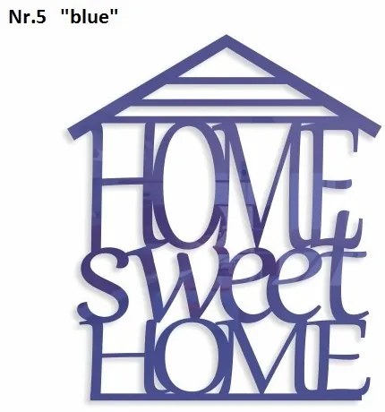 Home sweet home dekoračný nápis na stenu tmavohnedá