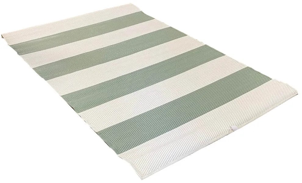 Vonkajší koberec, obojstranný, 180 x 120 cm, zeleno-béžový