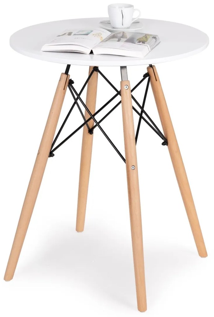 Jedálenský stôl 60 cm biely