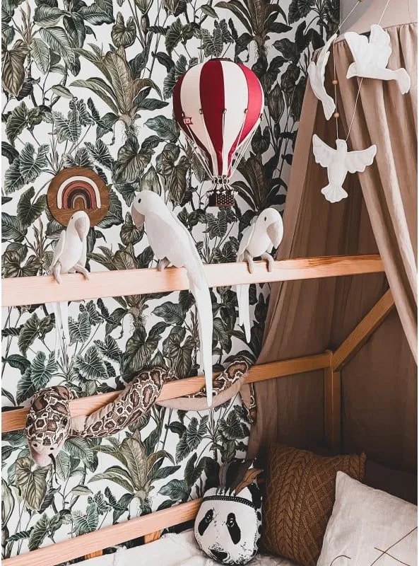 Dekoračný lietajúci balón bordová – dekorácia do detskej izby M-33cm x 20cm