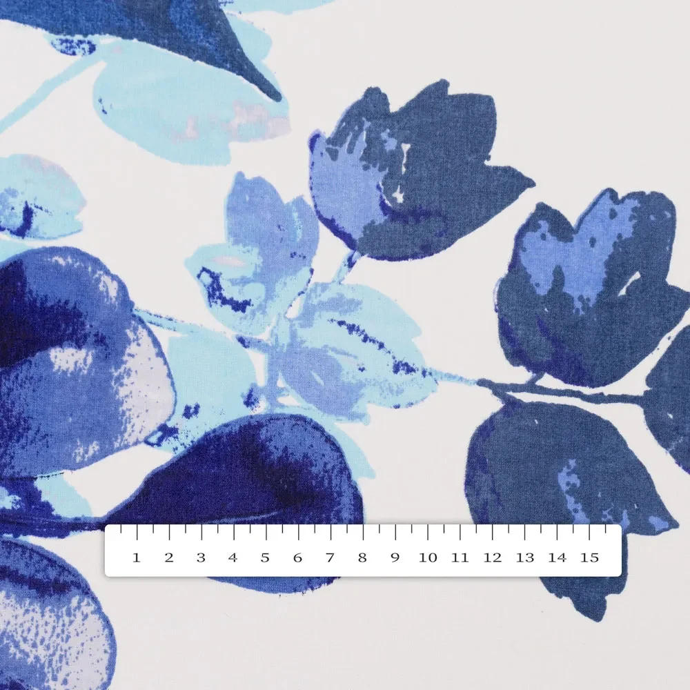 Biante Bavlnený obdĺžnikový obrus Sandra SA-605 Modrý eukalyptus na bielom 140x220 cm