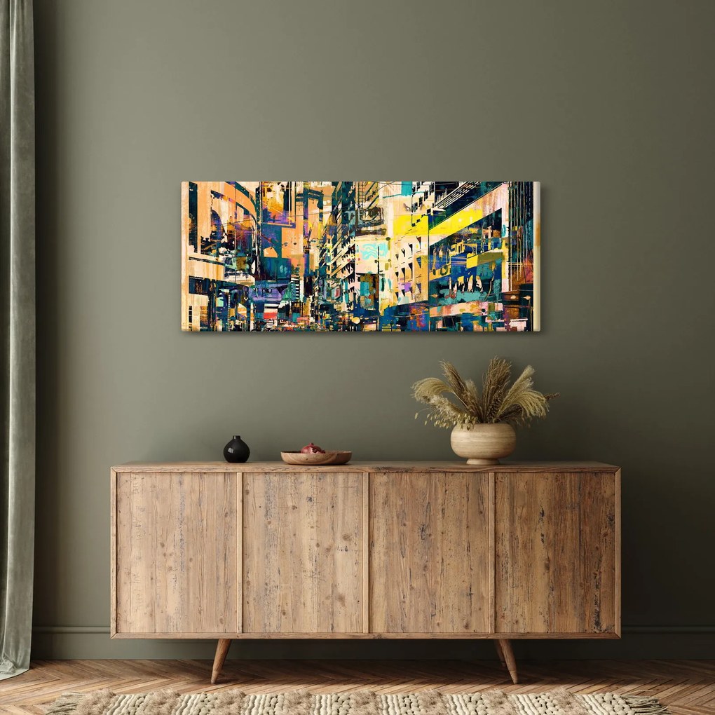 Obraz maľované abstrakcie (120x50 cm)