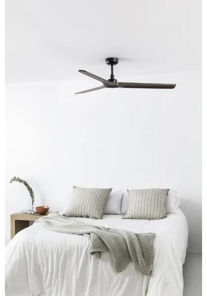 FARO 33809WT - Stropný ventilátor HEYWOOD L drevo/čierny pr. 132 cm WT + DO