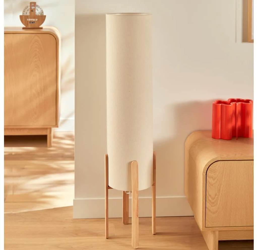 Atmosphera - Stojacia lampa KEYAH 1xE27/25W/230V kaučukovník