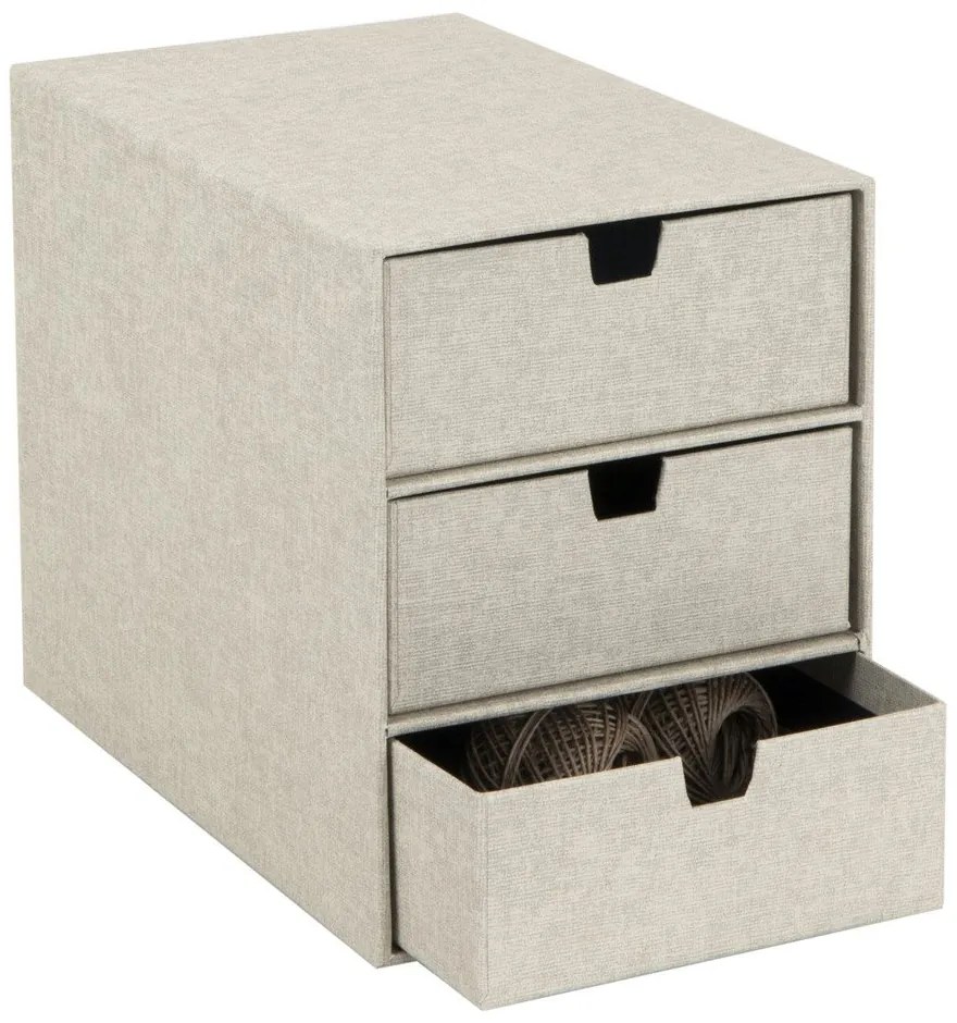 Béžový zásuvkový box s 3 zásuvkami Bigso Box of Sweden Ingrid