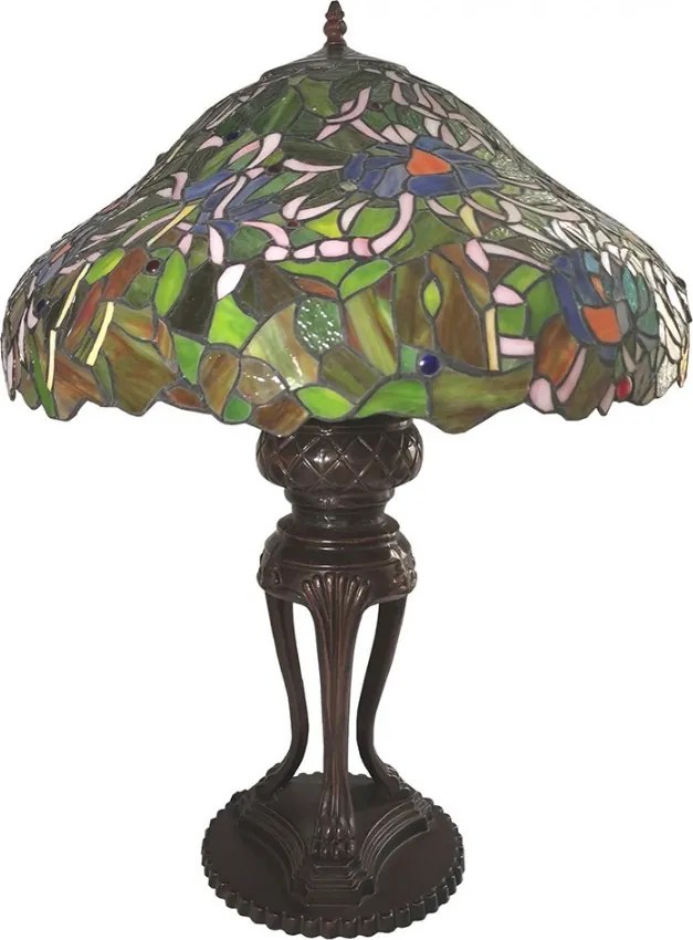 Stolná lampa Tiffany Emmi - Ø 57 * 83 cm E27 / max 3 * 40W