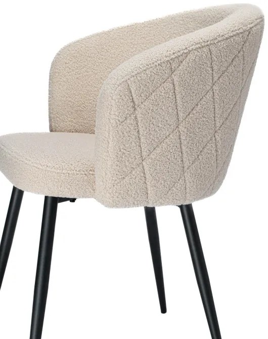Jedálenská stolička HAMPTON teddy boucle, béžová