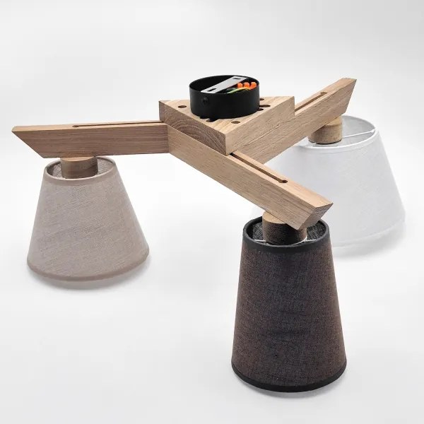 Brilagi - LED  Prisadený luster ANTHONY 3xE14/40W/230V dub