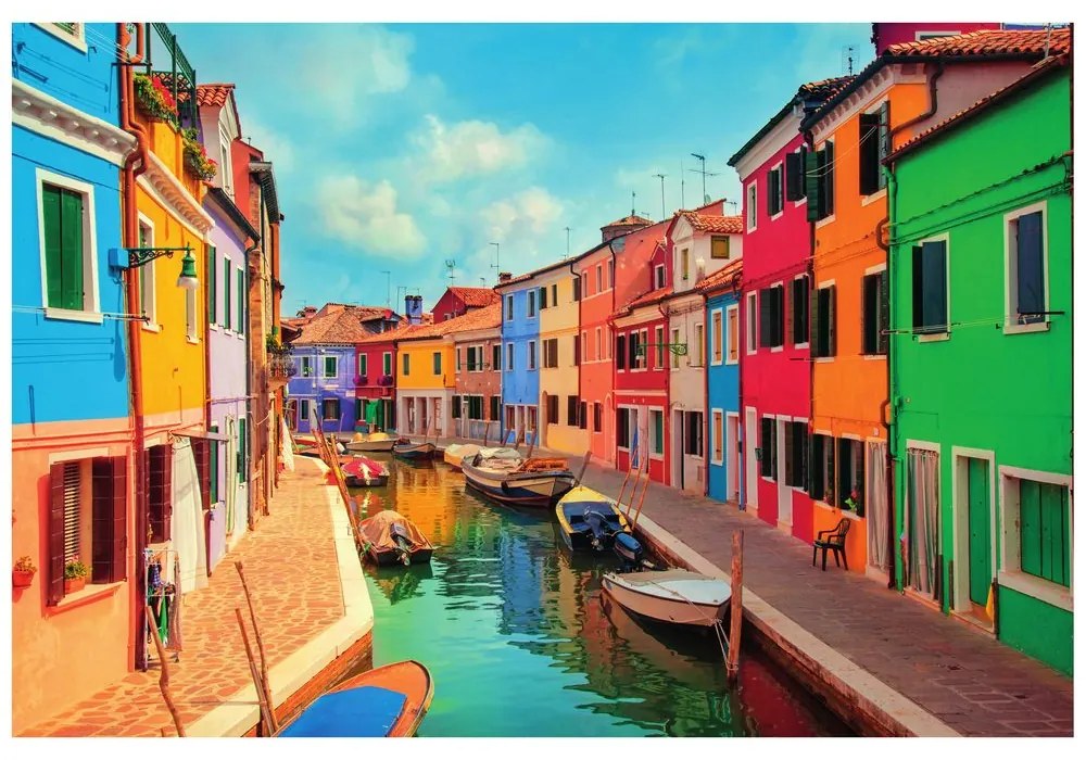 Samolepiaca fototapeta pastelové domčeky v mestečku