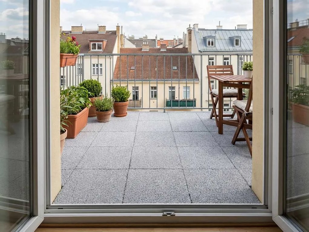 Gumová trávniková dlaždica ASLON 40 x 40 cm, Stone Grey