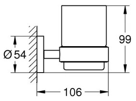 GROHE 41194000 - Pohár s držiakom START 96 × 106 mm lesklý chróm