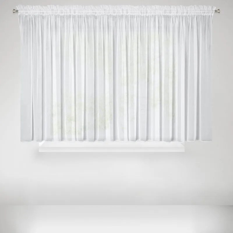Biela záclona na páske ADEN 400x145 cm