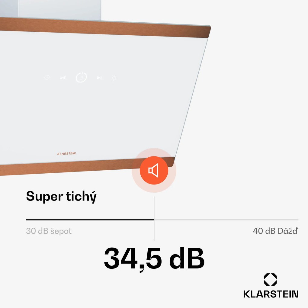 Klarstein FlashLine 60 digestor, A++, 578 m³/h, 3 úrovne, dotykový, tichý, LED, odsávanie/recirkulácia, 100 W
