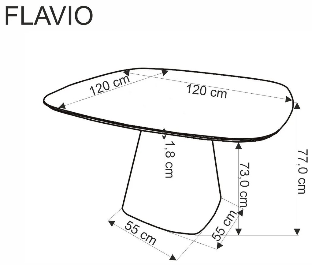 Jídelní stůl Flavio 120 cm bílý