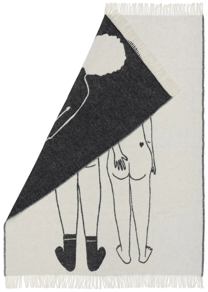 helen b Vlnený prehoz Naked couple back 130 x 170 cm