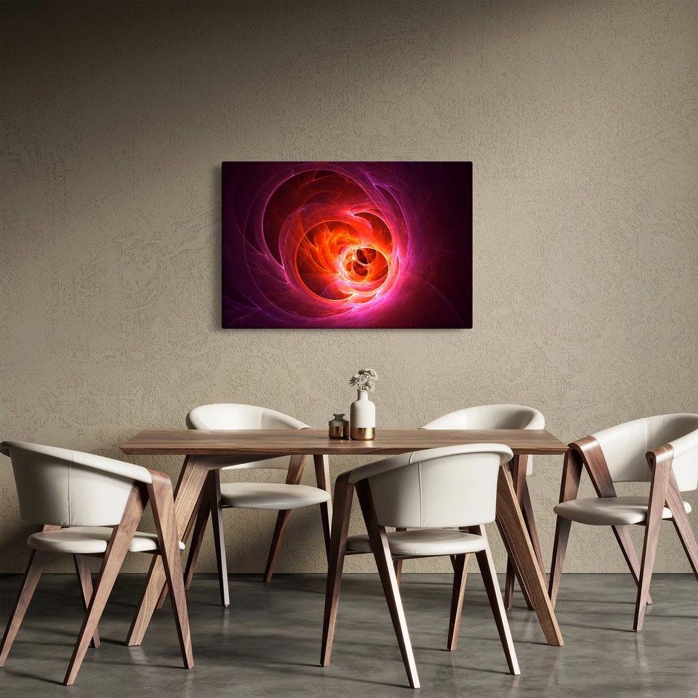 Moderný obraz ružovej abstrakcie (90x60 cm)