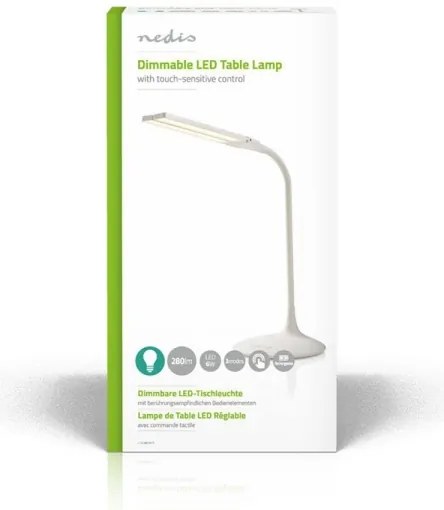 Nedis LTLG3M1WT4 - LED stmievateľná stolná lampa LED/6W/5V 2200 mAh biela