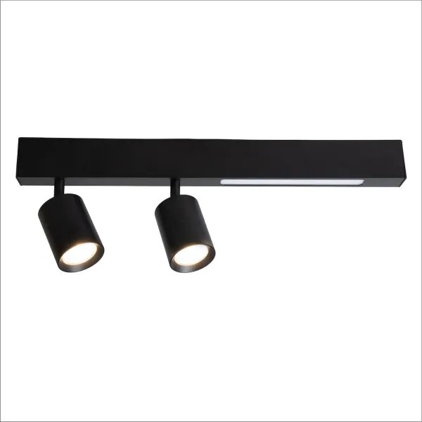 LED Bodové svietidlo MAGNET LED/5W/230V + 2xGU10/60W 3000/4000K čierna