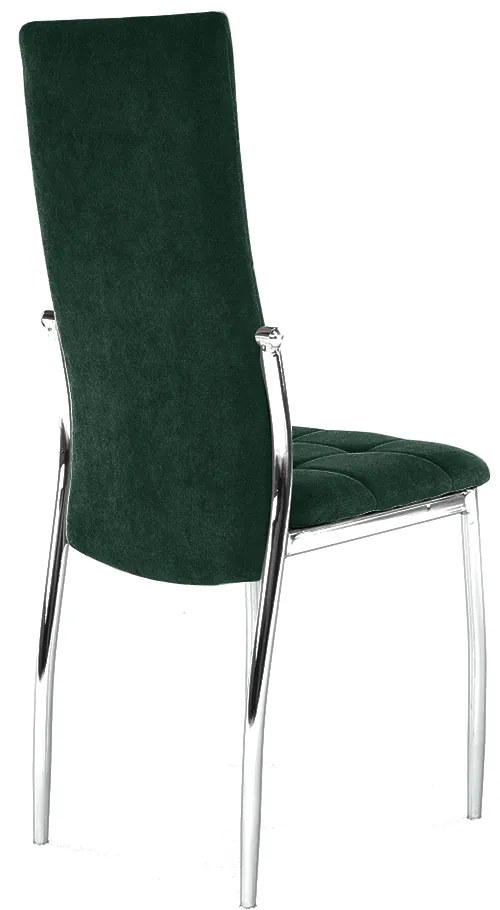 Jedálenská stolička Adora New - smaragdová (Velvet) / chróm