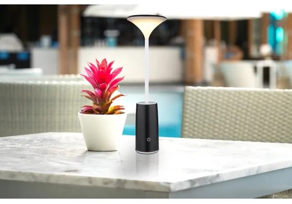 Globo 21020B - LED Stmievateľná stolná lampa QUIRIN LED/1,2W/3,7V 3000K čierna