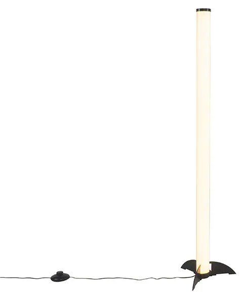 Dizajnová stojaca lampa čierna s opálom vrátane LED - Bomba