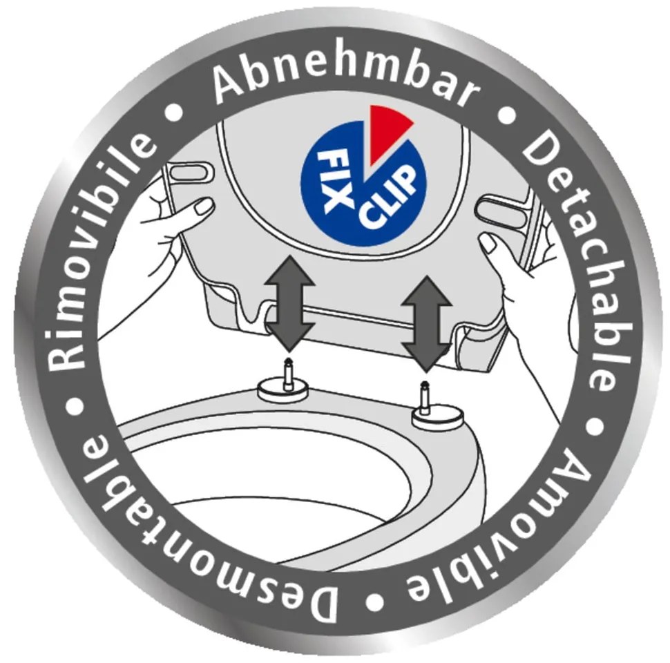 Záchodová doska s automatickým zatváraním 38 x 44,5 cm Menin – Wenko