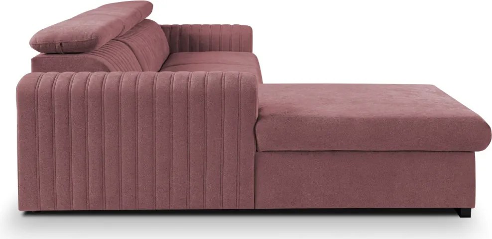 Rohová sedačka Sansa, staroružová látka, ľavý roh