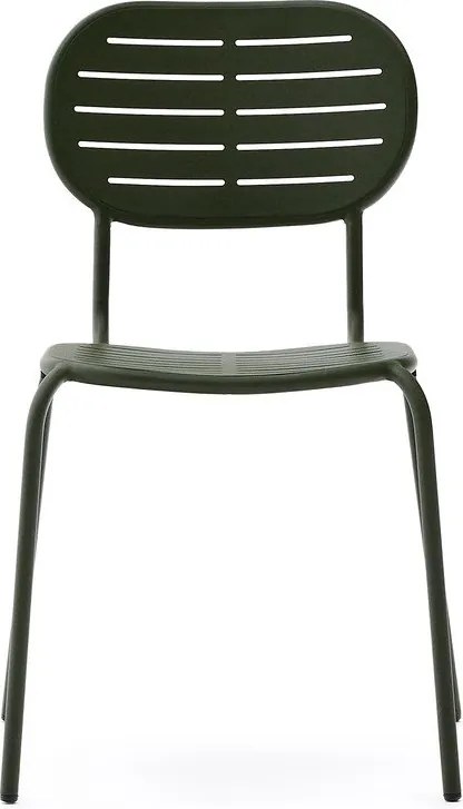 Tmavozelená kovová záhradná stolička Brai – Kave Home
