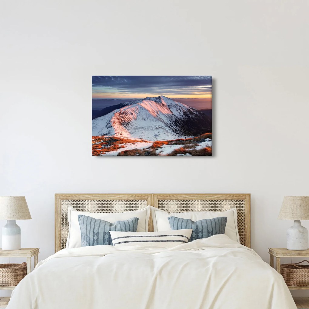 Obraz - Zimná horská panoráma II. (90x60 cm)