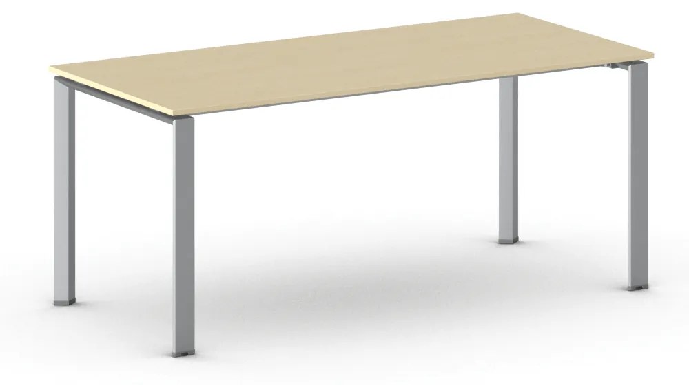 Rokovací stôl PRIMO INFINITY so sivostriebornou podnožou 1800 x 900 x 750 mm, breza