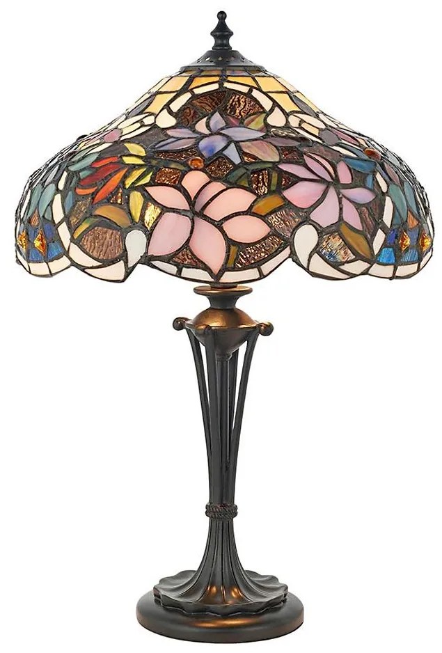 Endon 64327 - Stolová lampa Tiffany SULLIVAN 2xE14/40W/230V pr. 30 cm