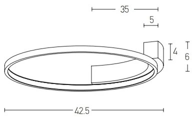 Zambelis 2075 - LED Nástenné svietidlo LED/25W/230V pr. 42,5 cm biela